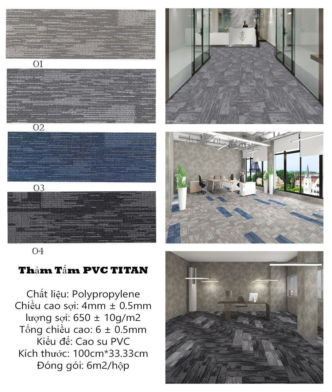 Thảm tấm cao cấp Titan